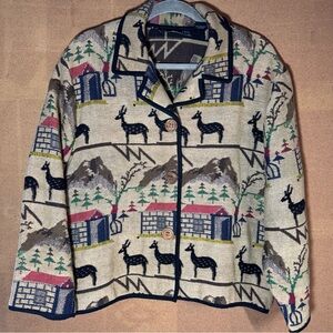 Vintage Southwestern style tapestry jacket coat
Size Medium